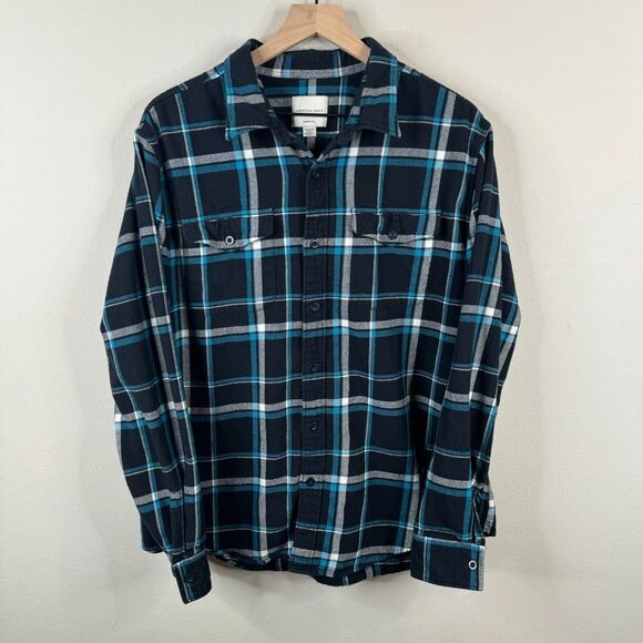 American Eagle Mens Shirt Sz XL Long Sleeve Button Down Classic‎ Fit Plaid Thick - Picture 1 of 6